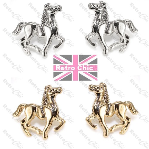 Horse studs gold silver - horse,