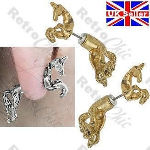 Unicorn horse stud earrings - unicorn,