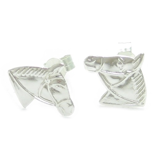 Horse sterling silver stud