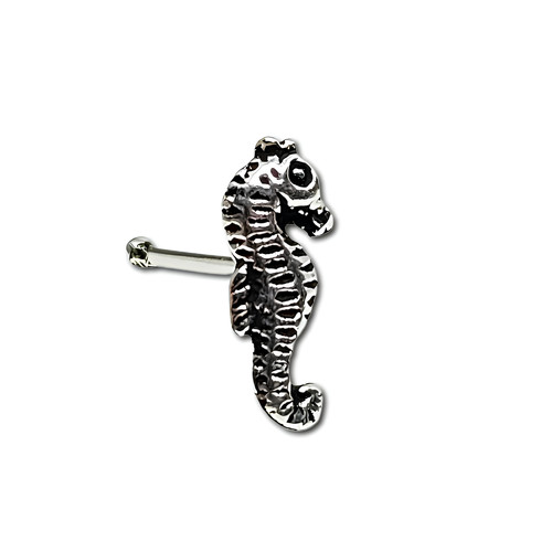Seahorse nose stud - stud, horse